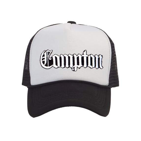 Top Headwear Old English Trucker Hat - City Snapback Cap, Black/White ...