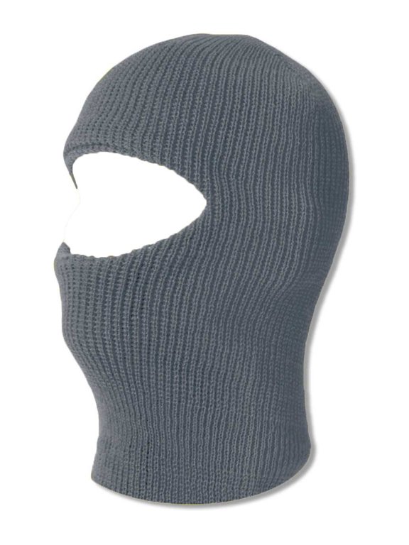 Top Headwear Face Ski Mask 1 Hole, Grey