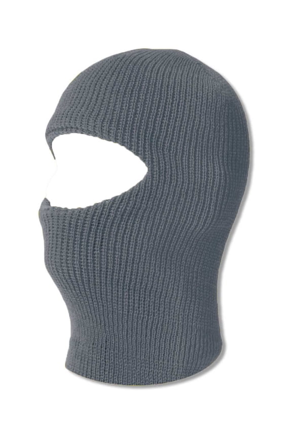 Top Headwear Face Ski Mask 1 Hole, Grey