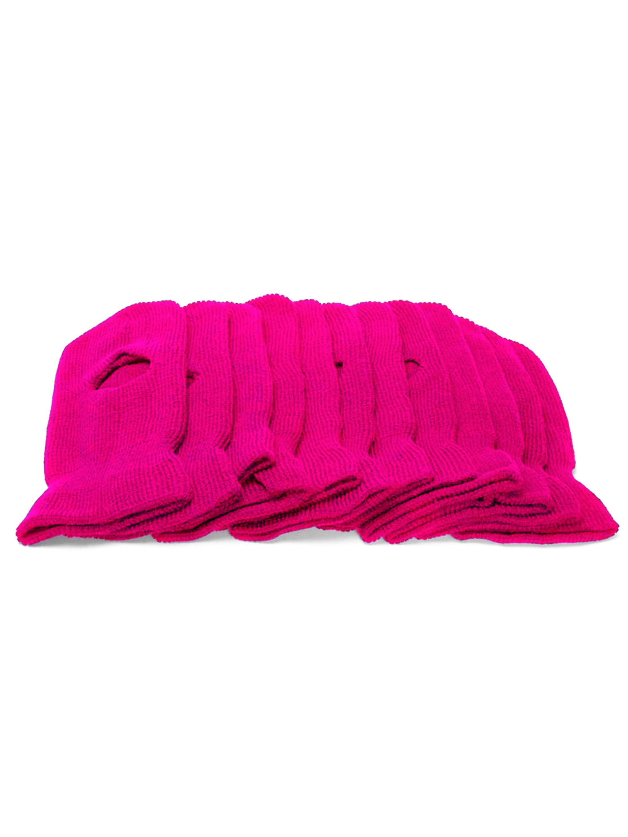Top Headwear One-Hole Ski Mask - 12 Pack - Hot Pink