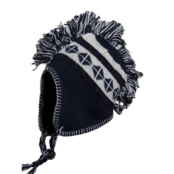 Top Headwear Peruvian Chullo Hat - Diamond - Navy