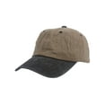thumbnail image 1 of Top Headwear Pigment Dyed Low Profile Adjustable Baseball Cap - Khaki/Black, 1 of 4