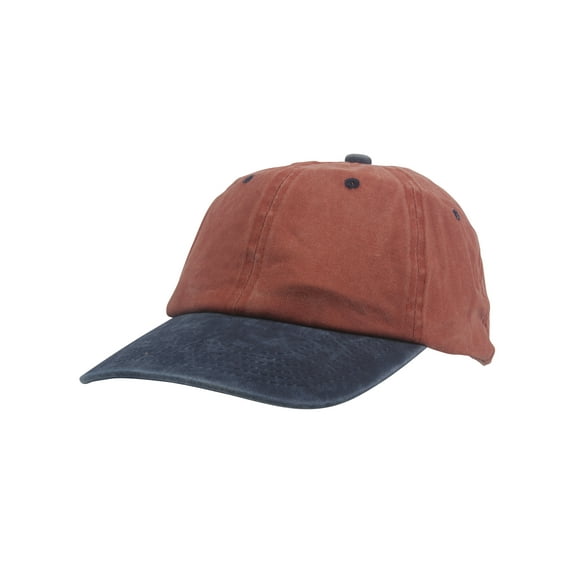 Top Headwear Pigment Dyed Low Profile Adjustable Baseball Cap - Orange/Navy