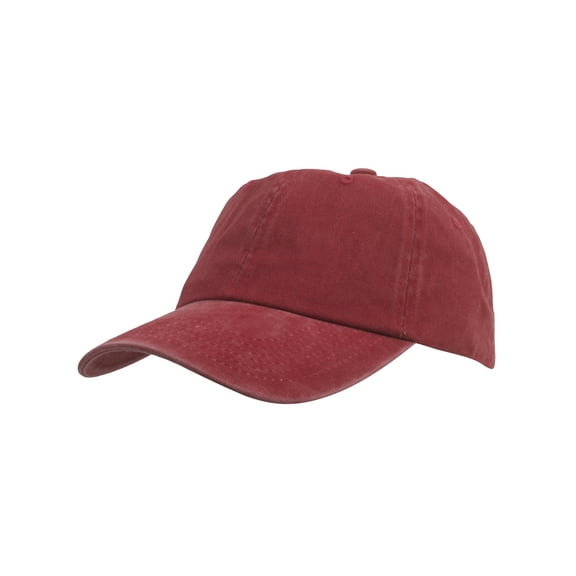 Top Headwear Pigment Dyed Low Profile Adjustable Baseball Cap - Red