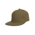 thumbnail image 1 of Top Headwear Plain Flat Bill Fitted Hat, Dark Khaki 6 7/8, 1 of 4