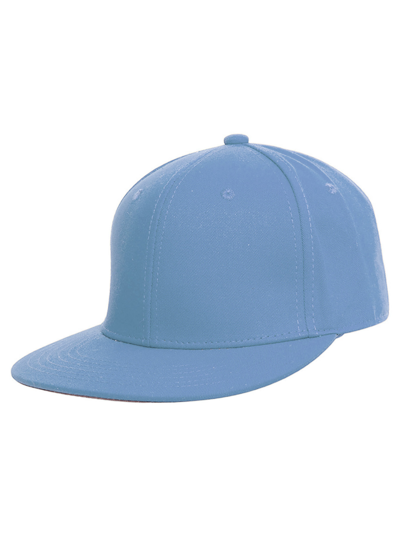 Top Headwear Plain Flat Bill Fitted Hat, Sky Blue 7 3/4 - image 1 of 4