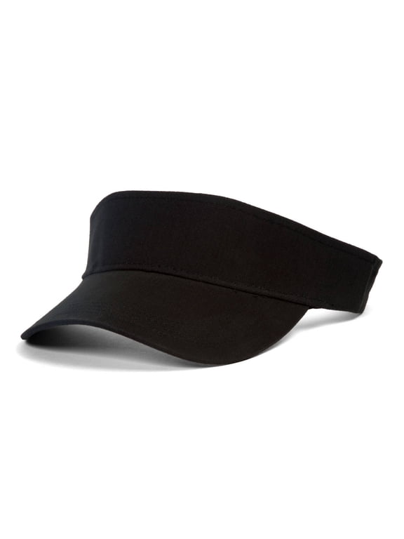 Top Headwear Plain Sports Visors, Black