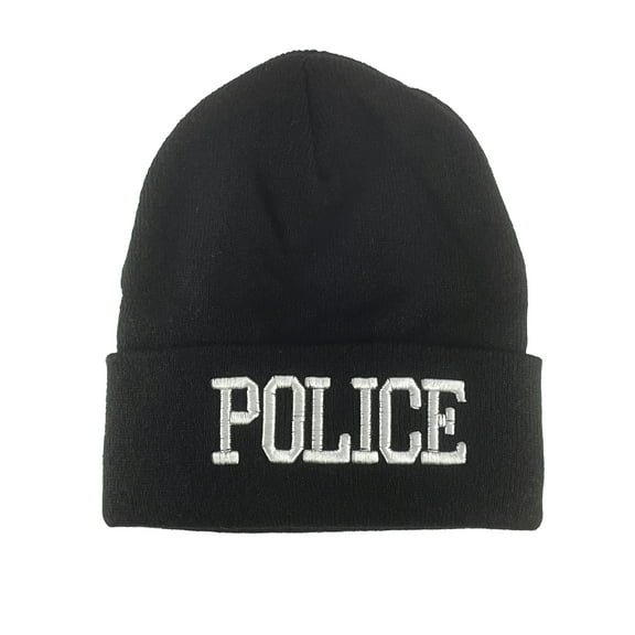 Top Headwear Police Cuffed Beanie - Black