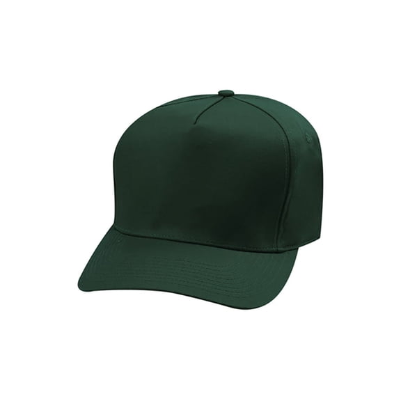 Top Headwear Poly Cotton Twill Snapback Cap - Dark Green