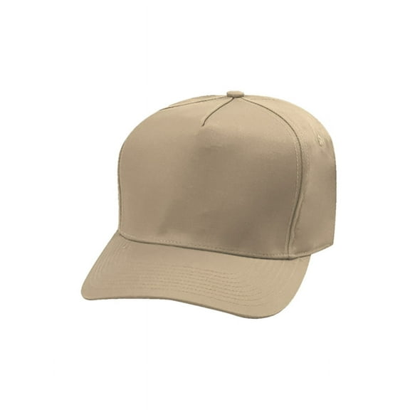 Top Headwear Poly Cotton Twill Snapback Cap  - Khaki