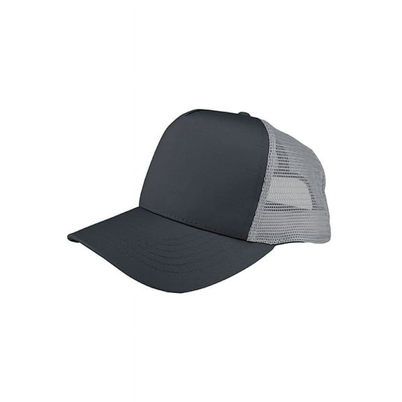 Top Headwear Poly Cotton Twill Trucker Cap - Charcoal Grey