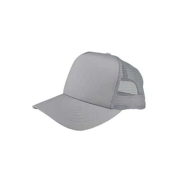 Top Headwear Poly Cotton Twill Trucker Cap - Light Grey