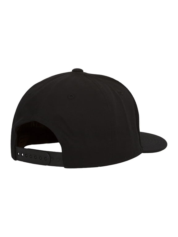 Top Headwear Polyester Flat Bill Snapback - Black