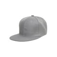 thumbnail image 1 of Top Headwear Polyester Flat Bill Snapback, Light Grey, 1 of 3