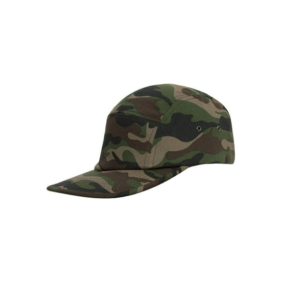 Top Headwear Print Cotton Five-Panel  Cap - Camo