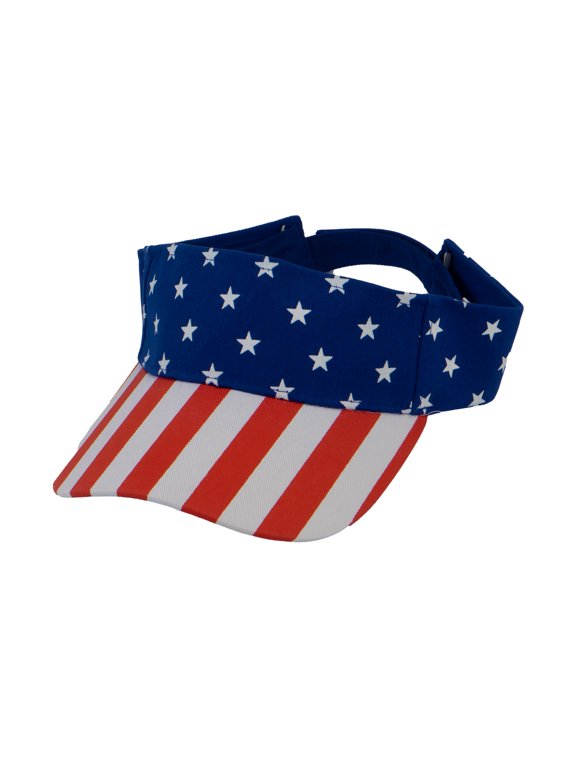 Top Headwear Pro Style Twill USA Flag Visor