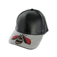 thumbnail image 1 of Top Headwear Queen Bee Rhinestone Hat - Womens Crystal Pattern Faux Leather Cap Black, 1 of 1