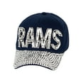 thumbnail image 1 of Top Headwear Rams Rhinestone Gem Studded Baseball Cap - Navy, 1 of 4