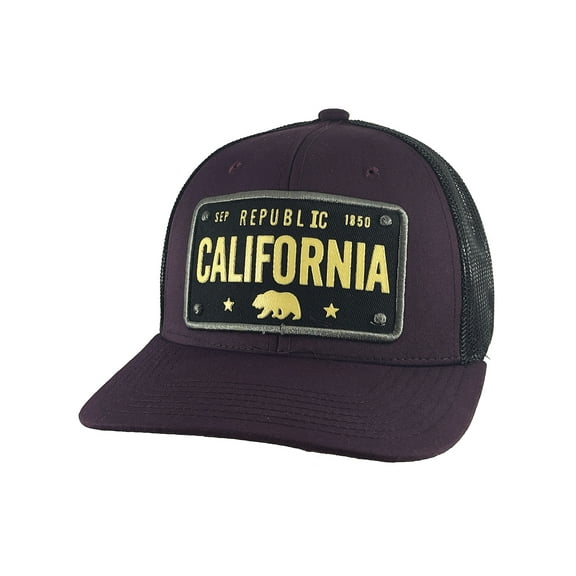 Top Headwear Republic California 1850 Adjustable Trucker Hat - Burgundy