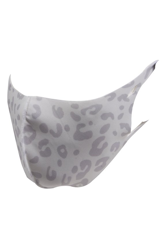 Top Headwear Reusable Fabric Fashion Face Dust Mask - White/Grey Leopard