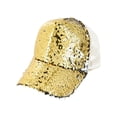 thumbnail image 1 of Top Headwear Reversible Sequin Mesh Back Adjustable Baseball Cap - Gold, 1 of 1