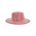 thumbnail image 1 of Top Headwear Rhinestone Panama Bling Hat - Women's Studded Wide Brim Fedora Fuchia, 1 of 1