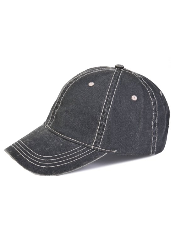 Top Headwear Rusted Seamed Baseball Cap - Black