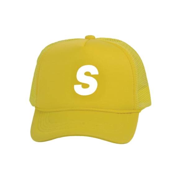 Top Headwear S Hat Costume Cosplay Snapback Womens Halloween Trucker Cap Neon Yellow