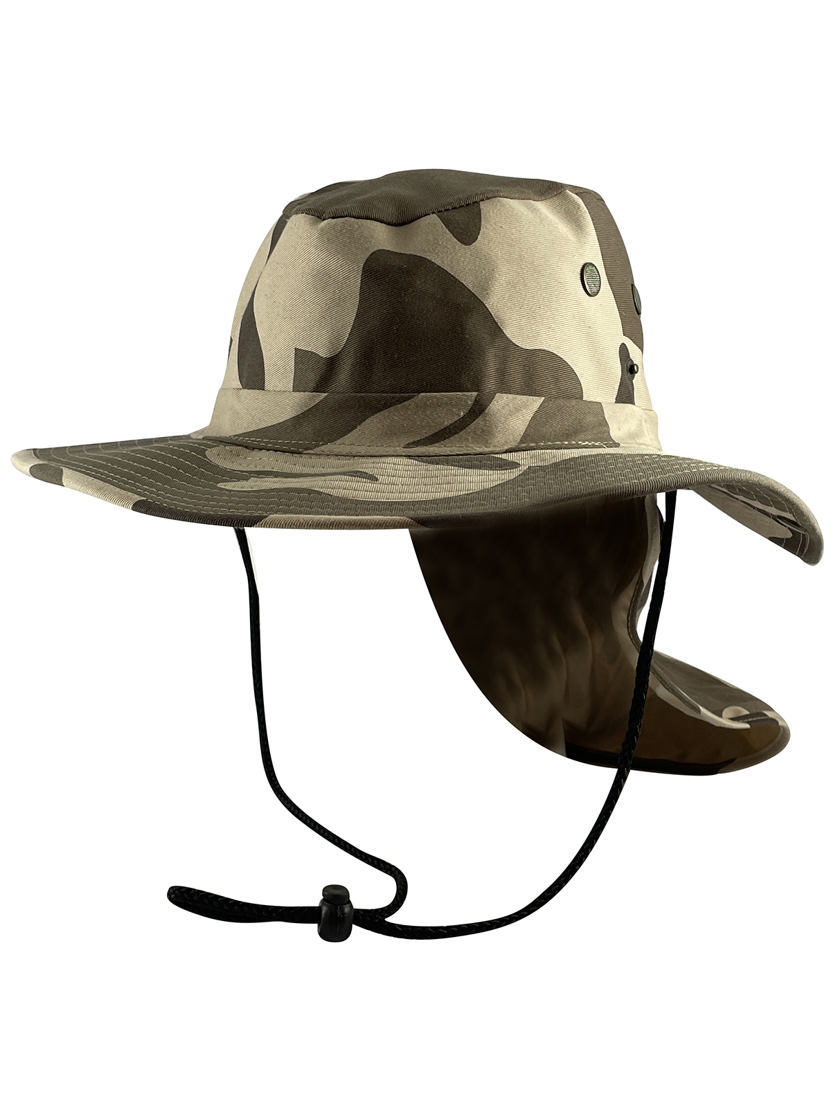 Top Headwear Safari Explorer Bucket Hat Flap Neck Cover - Desert Camo - M - image 1 of 3
