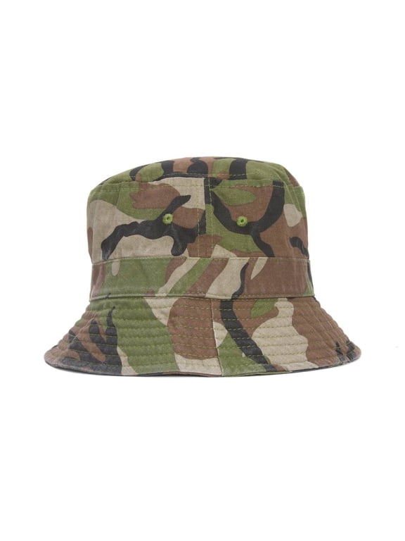 Top Headwear Sized Bucket Hats - Camo - Woodland - Small/Medium