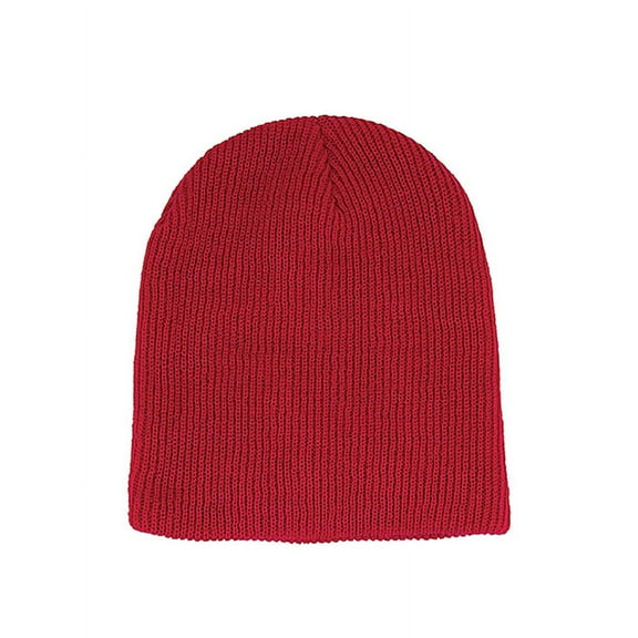Top Headwear Slouched Beanie - Red