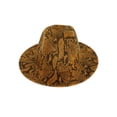 thumbnail image 1 of Top Headwear Snake Pattern Wide Brim Felt Fedora Panama Hat - Brown, 1 of 1