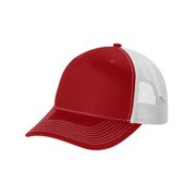 Top Headwear Snapback Five-Panel Trucker Cap - Flame Red/White