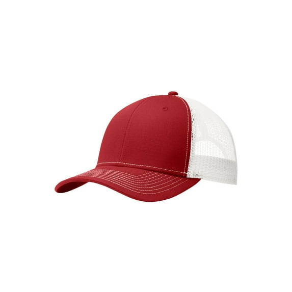 Top Headwear Snapback Trucker Cap - Flame Red/White