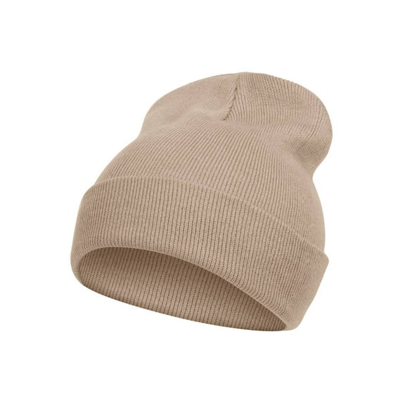 Top Headwear Solid Color Long Beanie, Khaki
