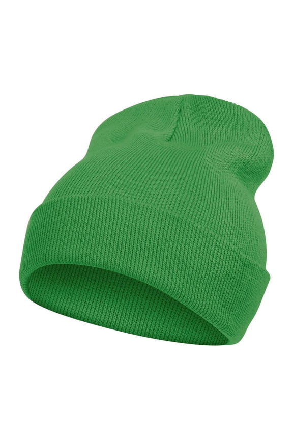 Top Headwear Solid Color Long Beanie, Kelly Green