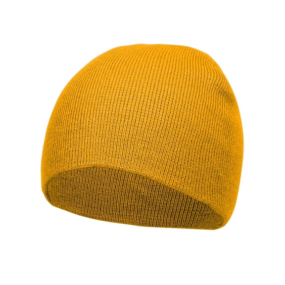 Top Headwear Solid Winter Short Beanies, Gold
