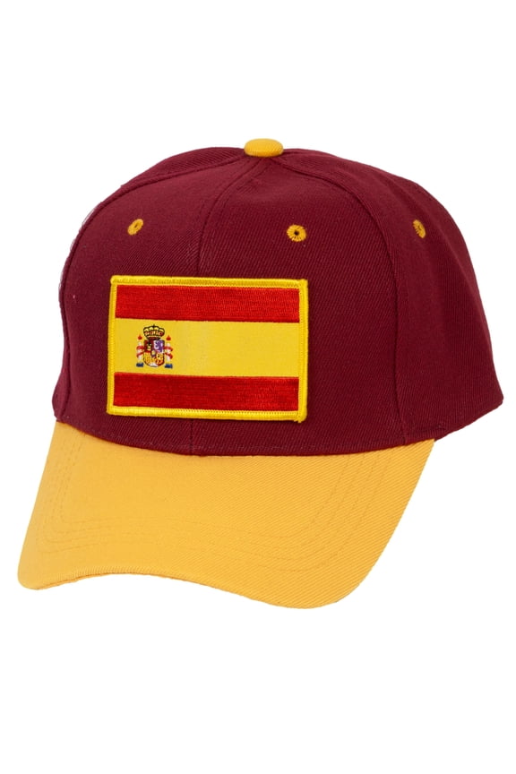 TOP HEADWEAR Adjustable Country Flag Baseball Caps for Men Womens Unisex Adult, Spain