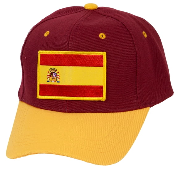 TOP HEADWEAR Adjustable Country Flag Baseball Caps for Men Womens Unisex Adult, Spain