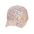 thumbnail image 1 of Top Headwear Sparkly Sequin Mesh Back Adjustable Baseball Cap - Pink, 1 of 4
