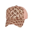 thumbnail image 1 of Top Headwear Sparkly Sequin Mesh Back Adjustable Baseball Cap - Rose Gold, 1 of 4