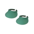 thumbnail image 1 of Top Headwear Sports Cotton Twill Clip-On Tennis Golf Sun Visor 3.5 Inch Wide Brim, 2 Pack Winter Green, 1 of 4