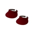 thumbnail image 1 of Top Headwear Sports Cotton Twill Clip-On Tennis Golf Sun Visor 3.5 Inch Wide Brim, 2 Pack Winter Wine, 1 of 4