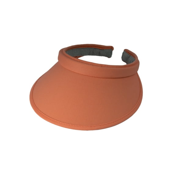 Top Headwear Sports Cotton Twill Clip-On Visor 3.5 Inch Wide Brim, Coral