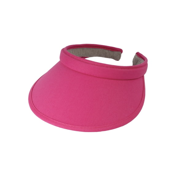 Top Headwear Sports Cotton Twill Clip-On Visor 3.5 Inch Wide Brim, Fushia