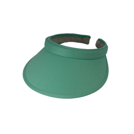 Top Headwear Sports Cotton Twill Clip-On Visor 3.5 Inch Wide Brim, Winter Green