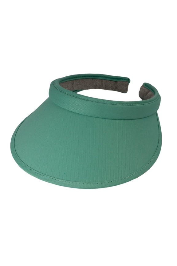 Top Headwear Sports Cotton Twill Clip-On Visor 3.5 Inch Wide Brim, Winter Green