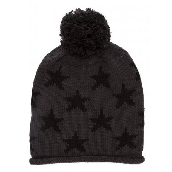 Top Headwear Stars Long Beanie w/ Pom - Grey
