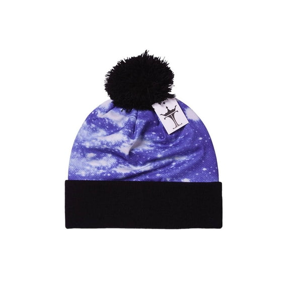 Top Headwear Sublimation Cuffed Beanie - Galaxy 400 - Short - Black