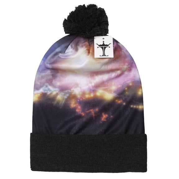 Top Headwear Sublimation Cuffed Beanie - Galaxy 700 - Long - Grey